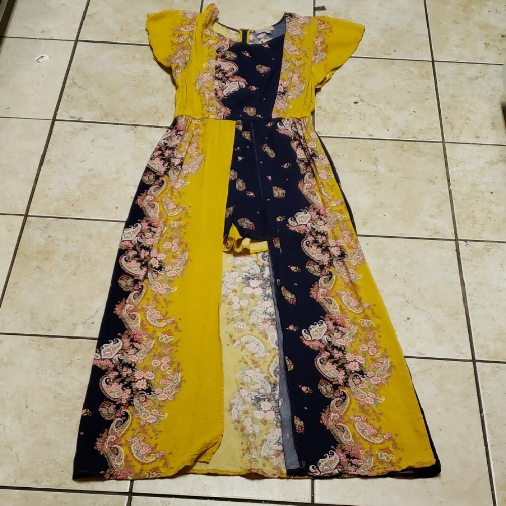 Wonderly blue crush paisley romper dress